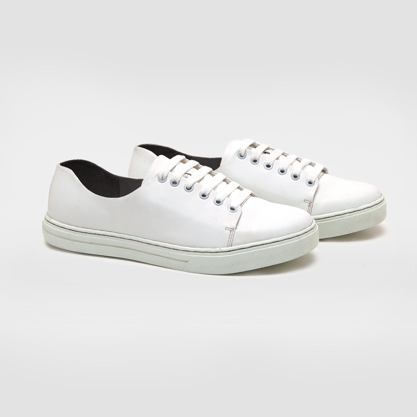 Leather Sneaker Laces White